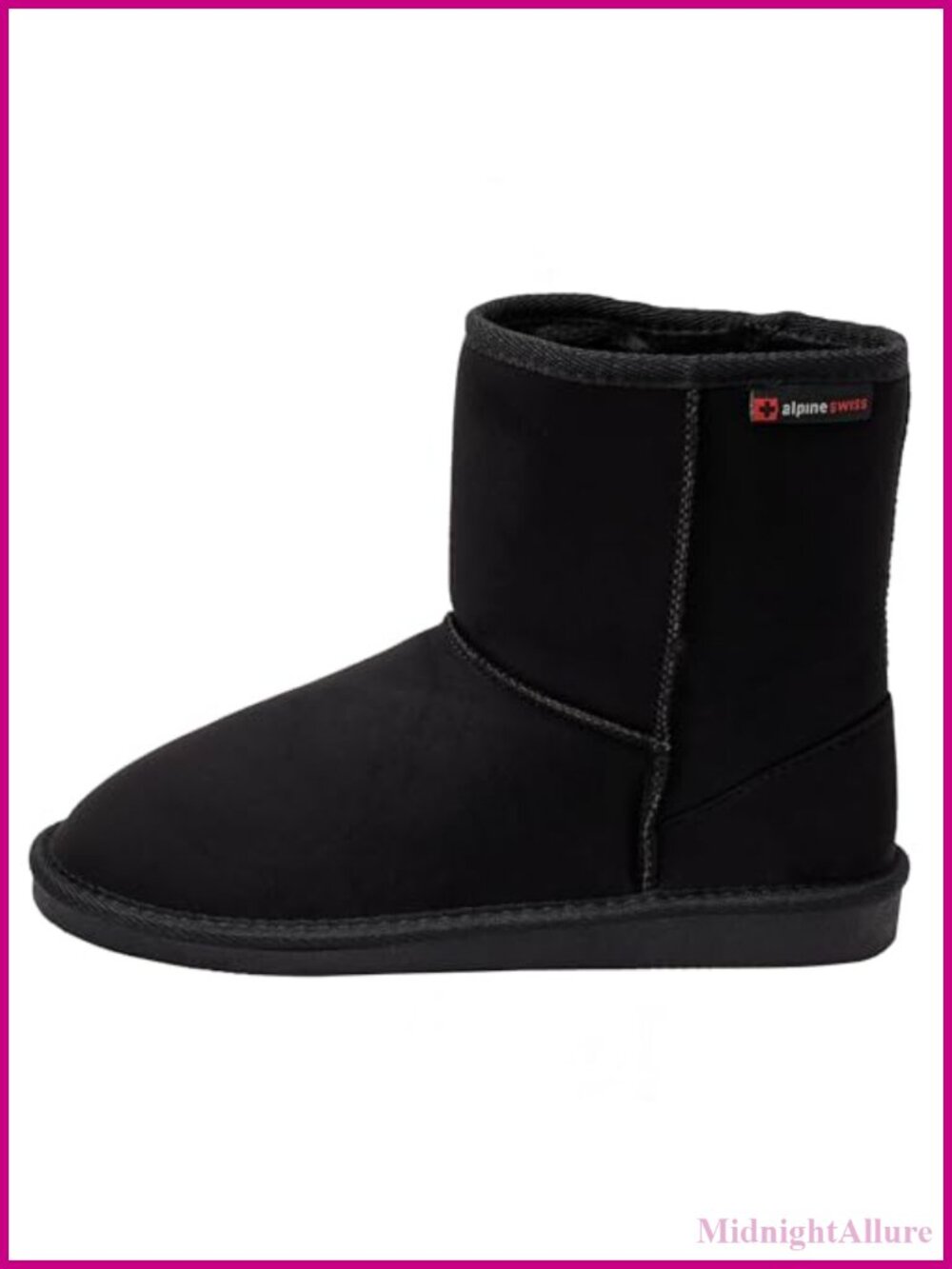 Faux Suede Sherpa Lined Short Winter Ankle Boots Anti-Slip Sole